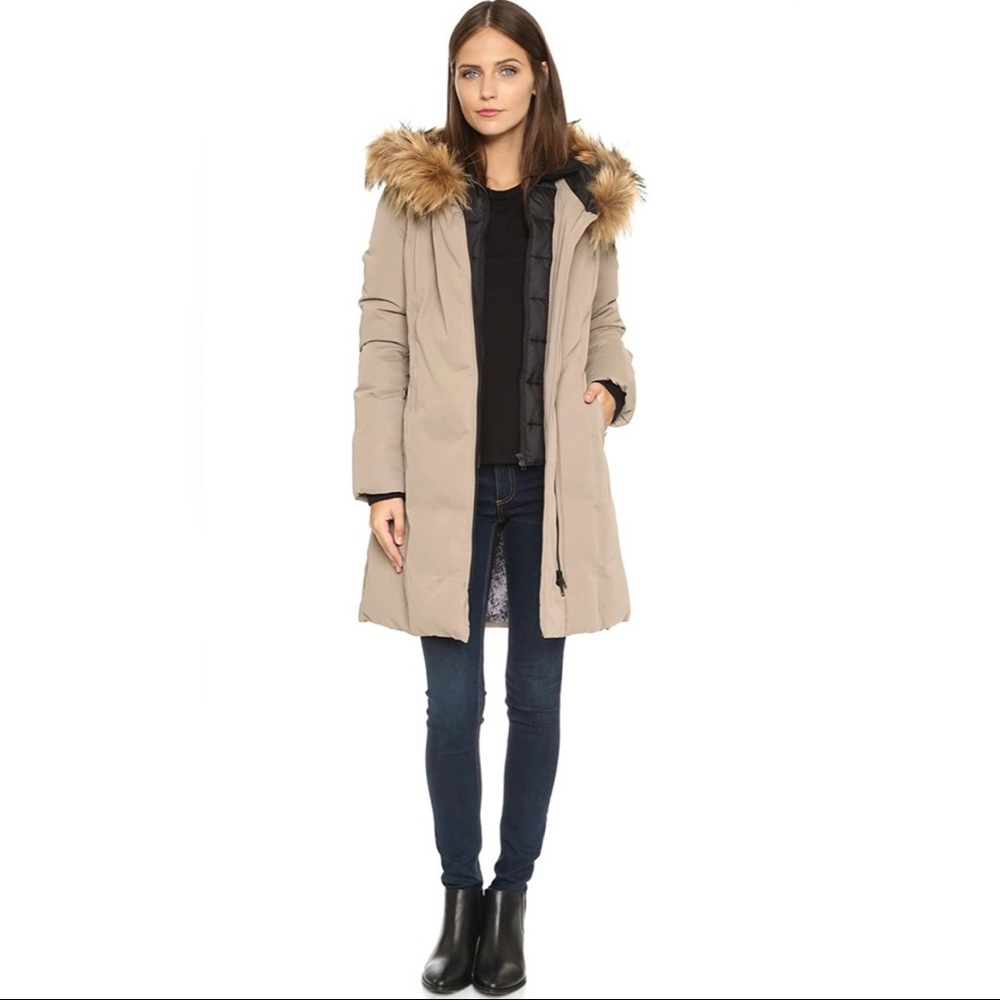Soia & Kyo Women's Salma Down Coat w. Fur Trim - Large
